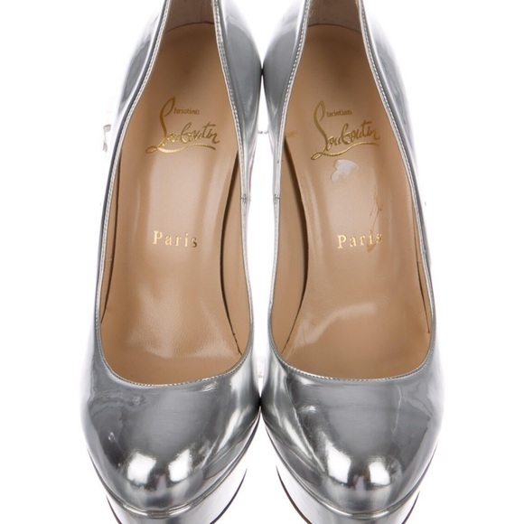 Christian Louboutin Silver Rhinestone platforms - Picture 4 of 5